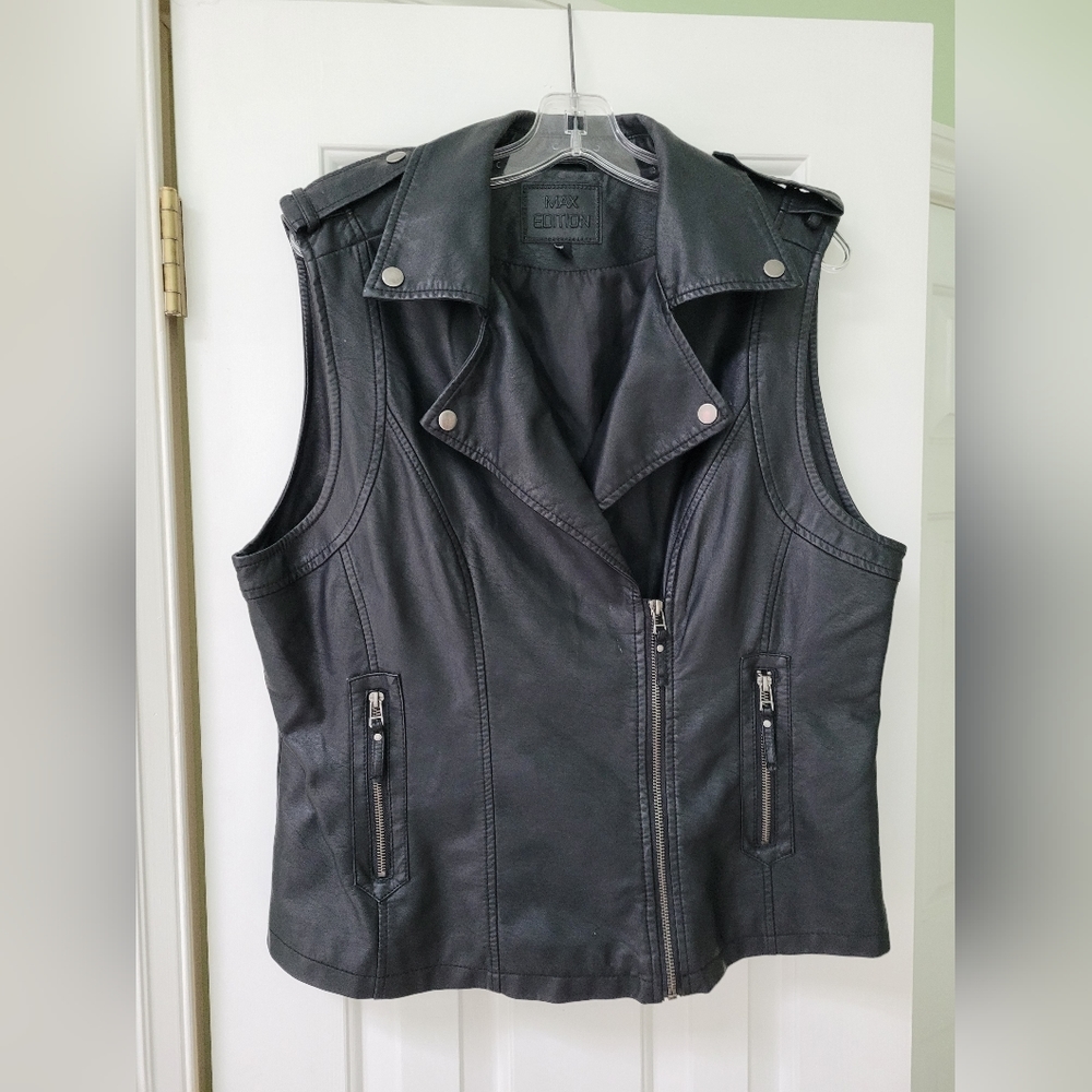 MAX EDITION Vegan Leather Vest